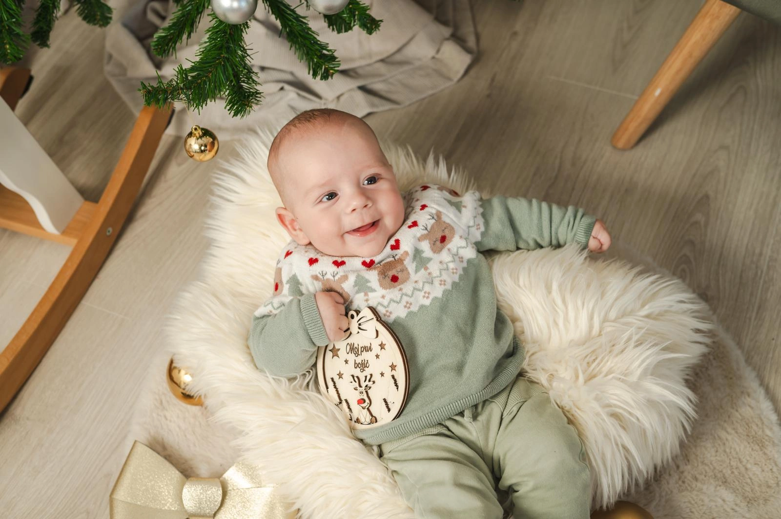 Cozy Christmas setting for a photoshoot